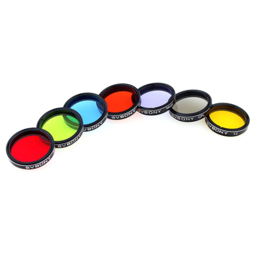 SV155 1.25 inch 7-Piece Filters Set for Moon Viewing Telescope Filter